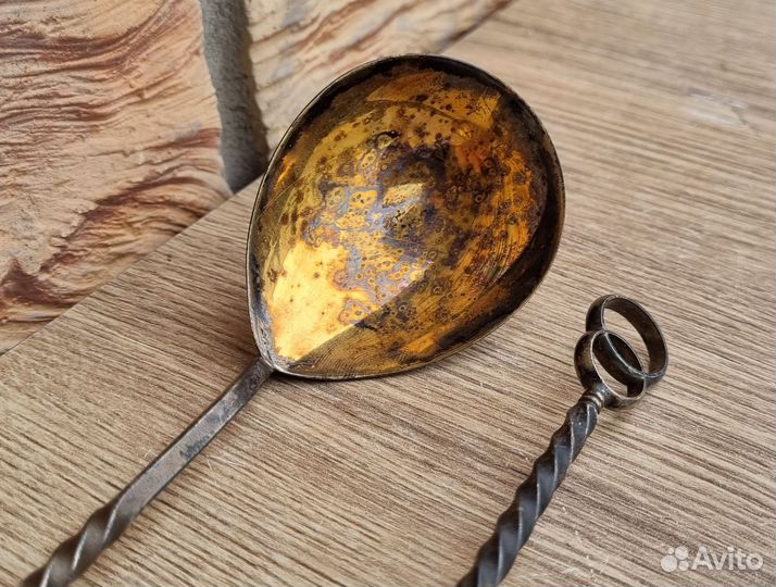 Ложки суповые 2 шт, серебро 916 проба