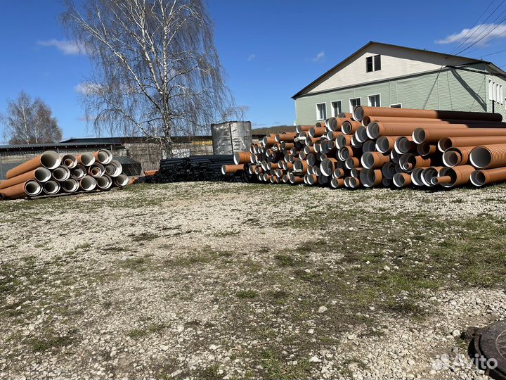 Труба гофрированная, труба под дорогу