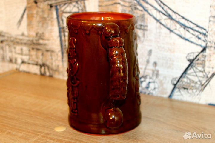 Штоф керамический и 2 кружки СССР