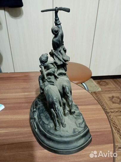 Статуэтка джигитовка. Касли. 1975 год. чугун идеал