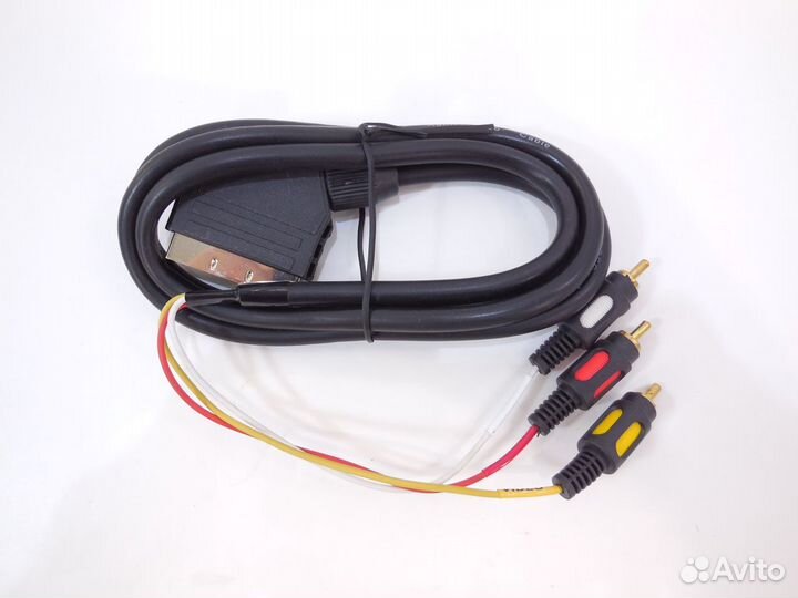 Кабель Аудио-видео scart to 3xRCA 1.5 метра