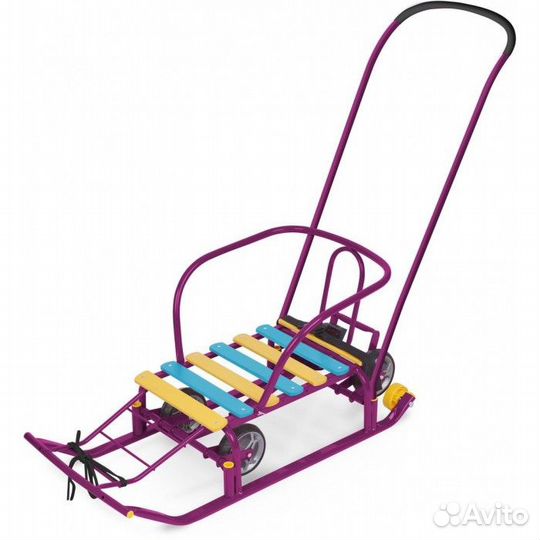 Детские санки с колесами Тим