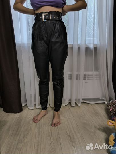 Брюки кожаные