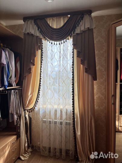 Комплект (ламбрекен, ночные, тюль )