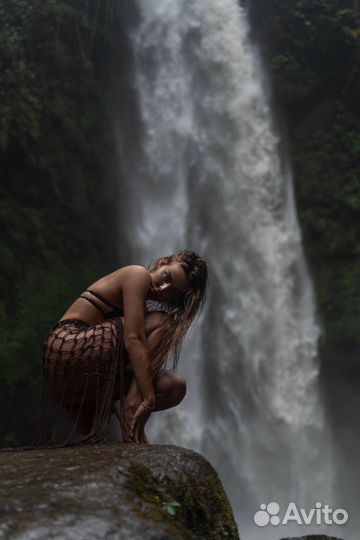 Платок шаль сетка макраме