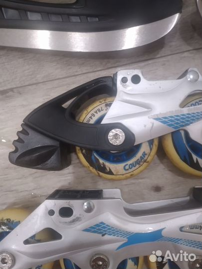 Роликовые коньки детские 2в1