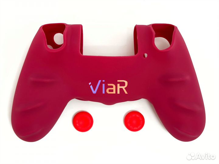 Чехол Фиолетово красный+накладки (PS4) NEW