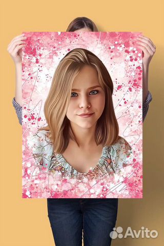 Портрет по фото на холсте