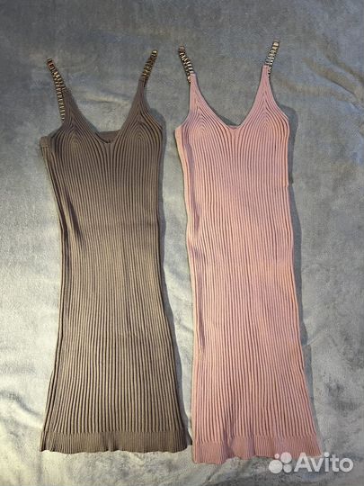 Платье женское в рубчик 44 лапша