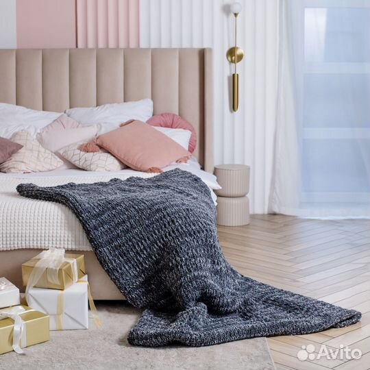 Плед вязаный покрывало