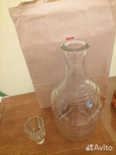 Графин СССР стеклянный с рюмкой