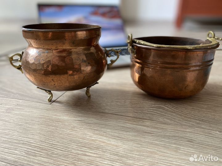 Медные кашпо. Котелок
