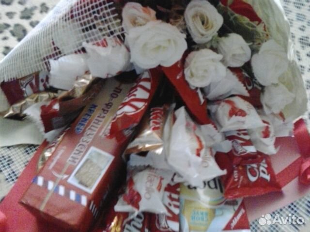 Сладкие букеты с розами