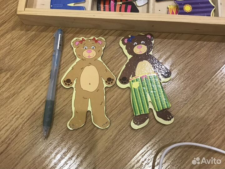 Игра одень мишек магнитная