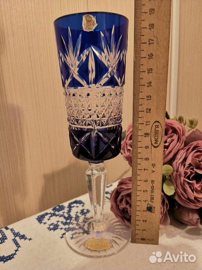 Фужеры немецкий цветной хрусталь