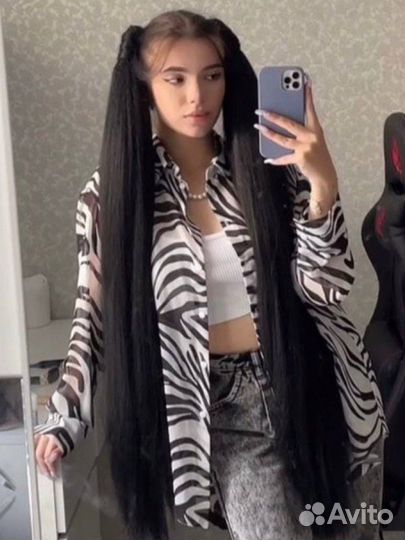 Хвост волосы на резинке, накладной хвост, шиньон