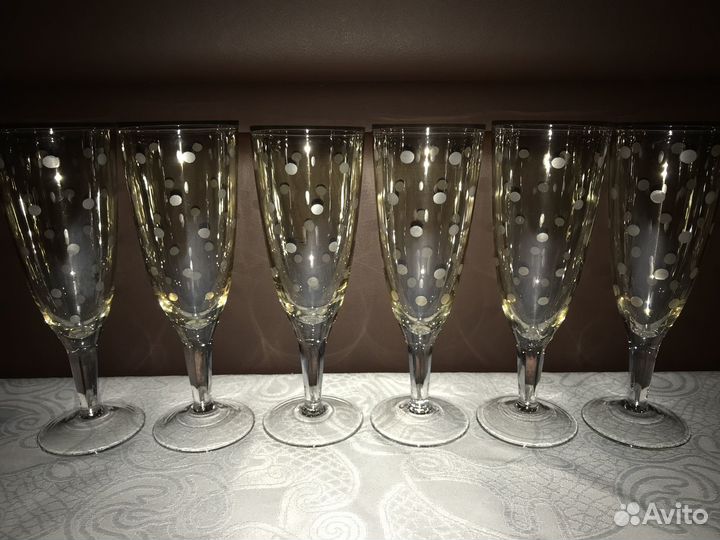 Хрустальные стеклянные рюмки и фужеры редкие