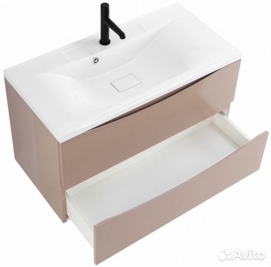 Тумба с раковиной BelBagno Marino 90-BB900/450-LV-MR-PR Capucino Lucido