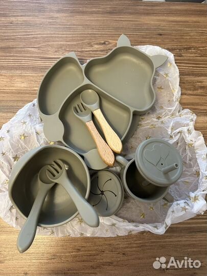 Набор детской силиконовой посуды