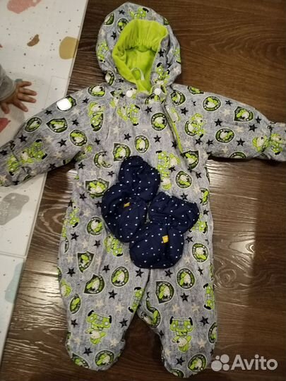 Комбинезон демисезонный kerry 74 + пинетки