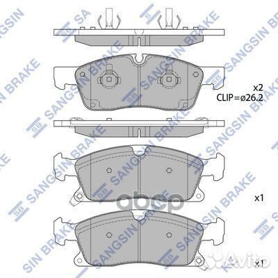 Колодки тормозные дисковые SP1945 Sangsin brake