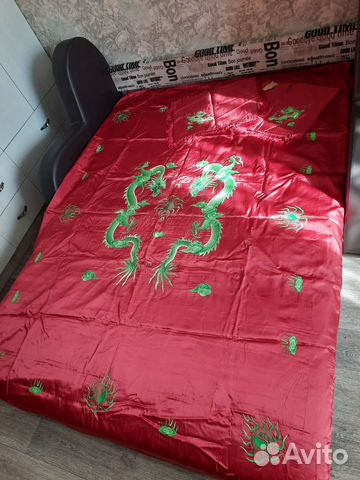 Винтажное вьетнамское покрывало с драконами