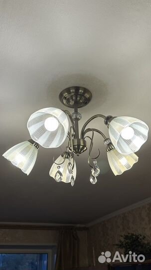 Люстра Евросвет античная бронза