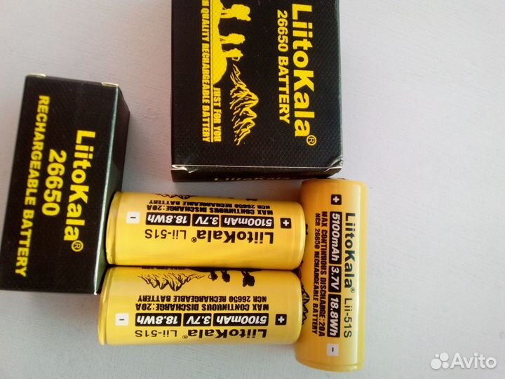 Аккумуляторы литиевые 18650,26650 новые