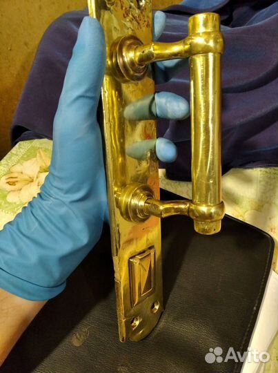 Ручка Дверная Старинная Латунная Клеймо Царская