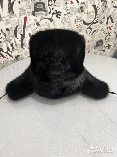 Шапка ушанка норковая