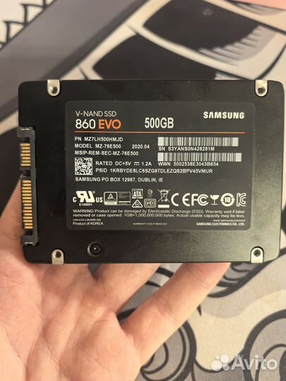 Ssd samsung 860 evo 500gb на гарантии