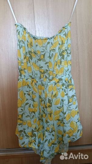 Летний комбинезон-ромпер без бретелей