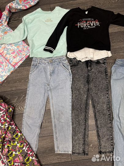 Вещи пакетом на девочку 134 140 весна лето