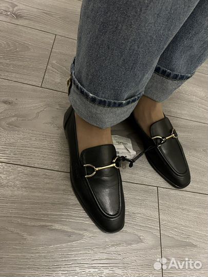 Кожаные лоферы Zara