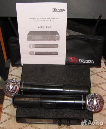 Микрофоны вокальные Volta 2ш US2 радио система Pro
