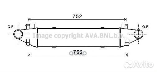 Радиатор интеркулера MSA4596 Ava