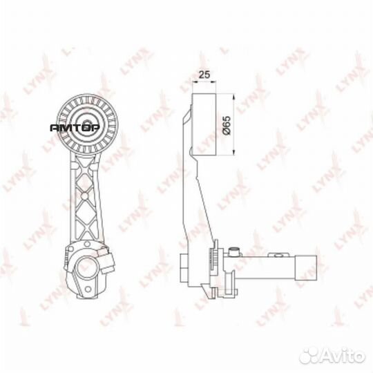 Lynxauto PT3209 Ролик натяжной навесного оборудова