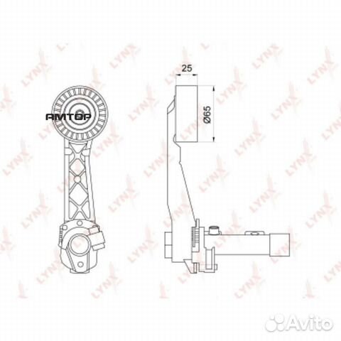 Lynxauto PT3209 Ролик натяжной навесного оборудова