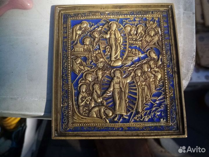 Икона с эмалью