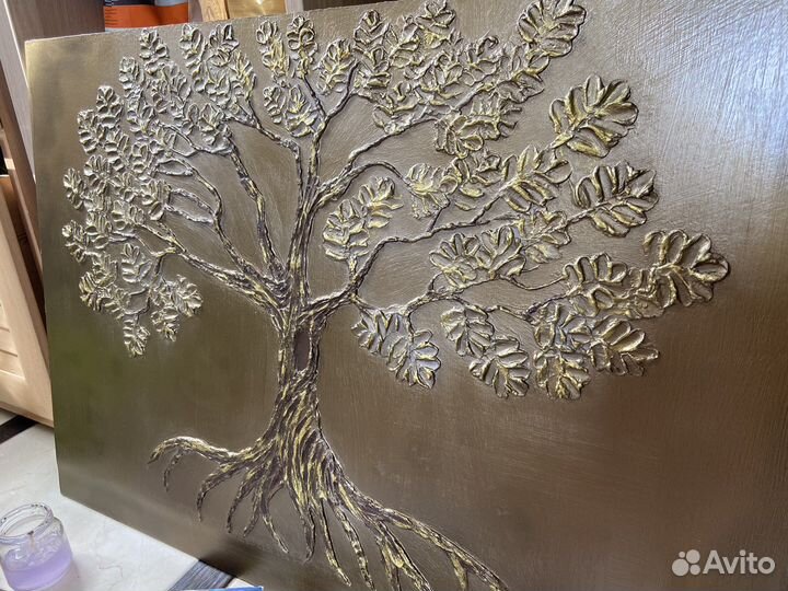 Гипсовое панно барельеф