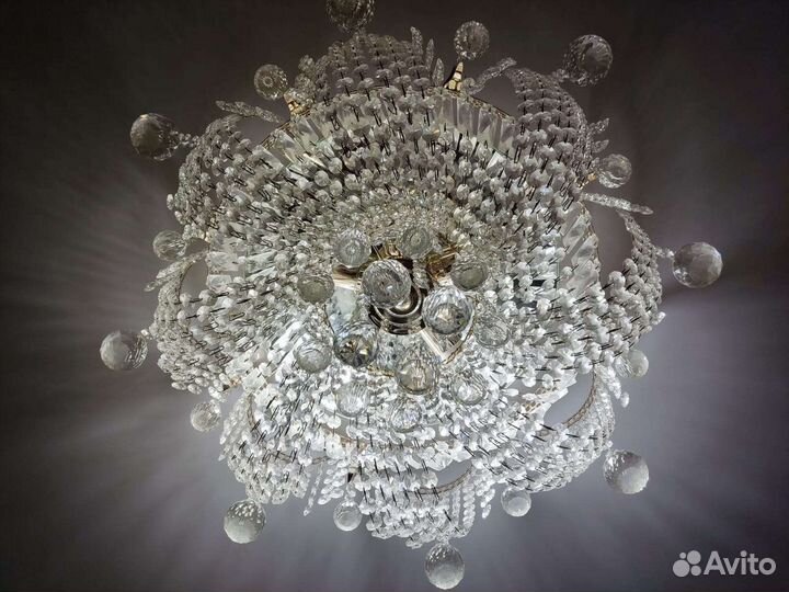 Люстра потолочная хрустальная