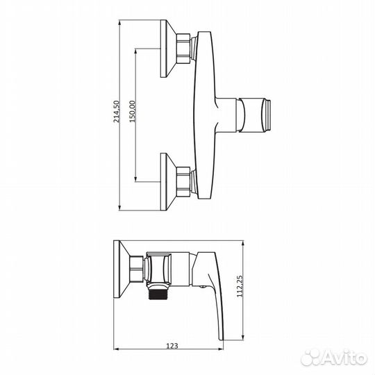 Смеситель Eclipse 2.0 душ черный 482000300