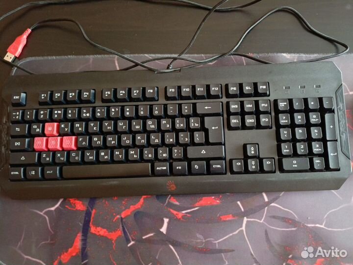 Игровой комплект клавиатура + мышь + коврик