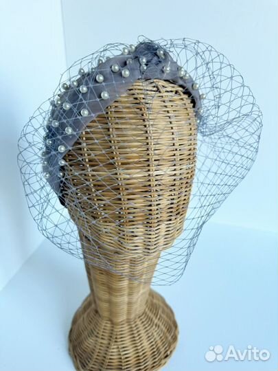 Ободок с вуалью новый