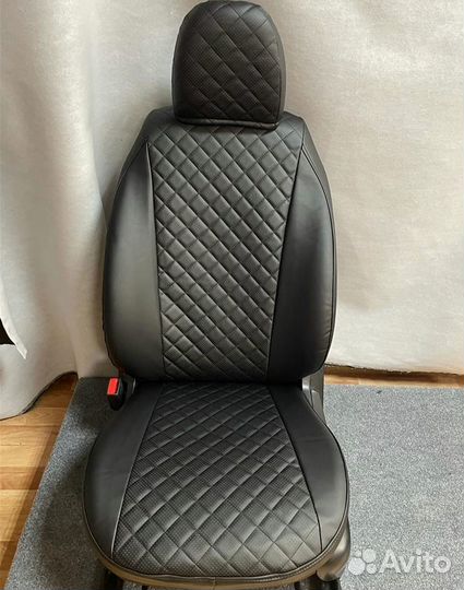 Чехлы на ford focus 2 ромб черный