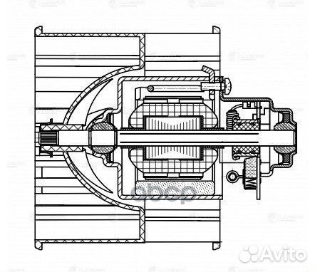 Э/вентилятор отоп. для а/м газ 3302 ГАЗель (с 2