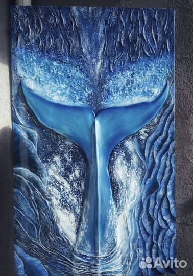 Картина Кит в океане