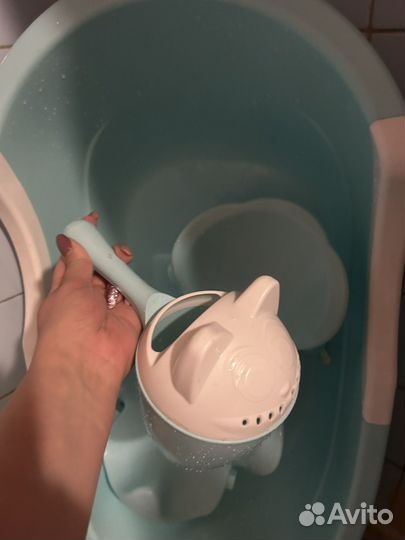 Ванночка для купания с горкой и стульчиком