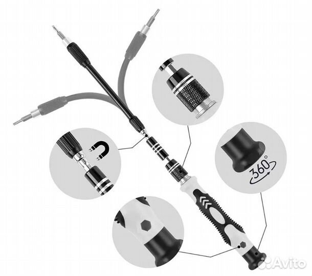 Набор отверток и бит 117 в 1 для точных работ