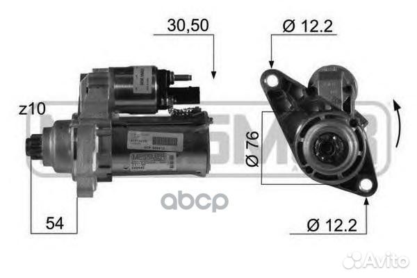 Стартер VAG 1.2/1.4 FSI 1.1кВт 220446 Era